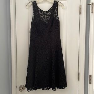 Black lace David’s Bridal Bridesmaids Dress
